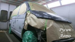 Ремонт и покраска после ДТП минивэна Volkswagen Multivan
